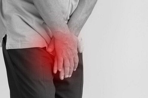 Dolor en un hombre con prostatitis