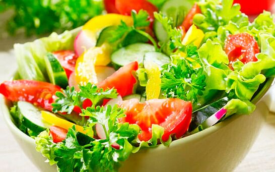 ensalada de verduras para la prostatitis